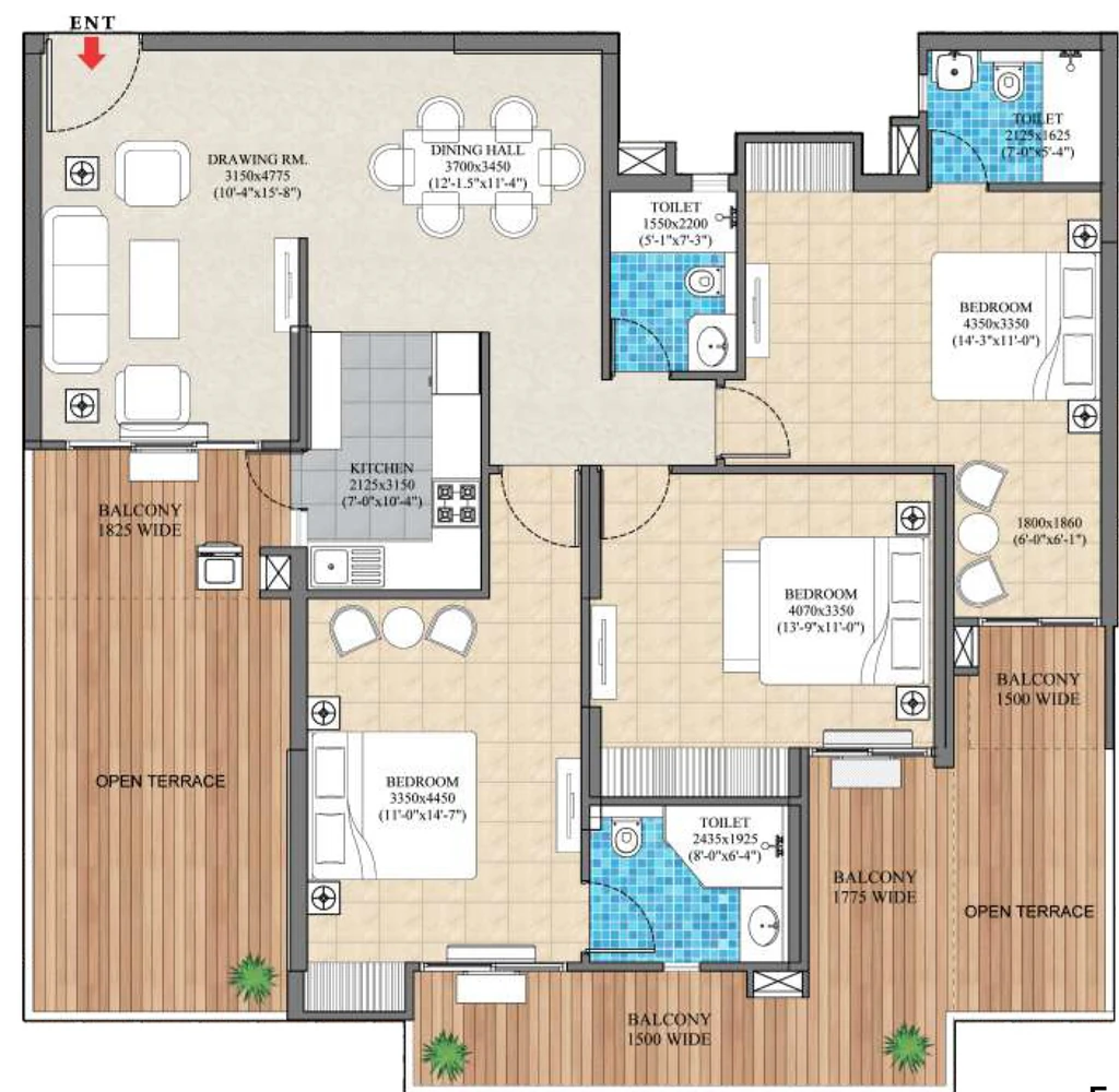 3 BHK Flat in Ved Zenith Vista in Vrindavan Yojna, Lucknow - Image 917150