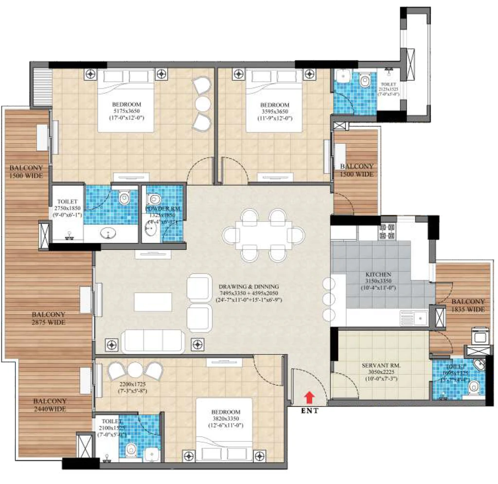 3 BHK Flat in Ved Zenith Vista in Vrindavan Yojna, Lucknow - Image 917158