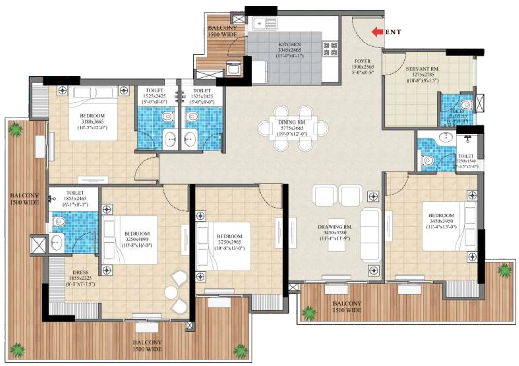 4 BHK Flat in Ved Zenith Vista in Vrindavan Yojna, Lucknow - Image 917159
