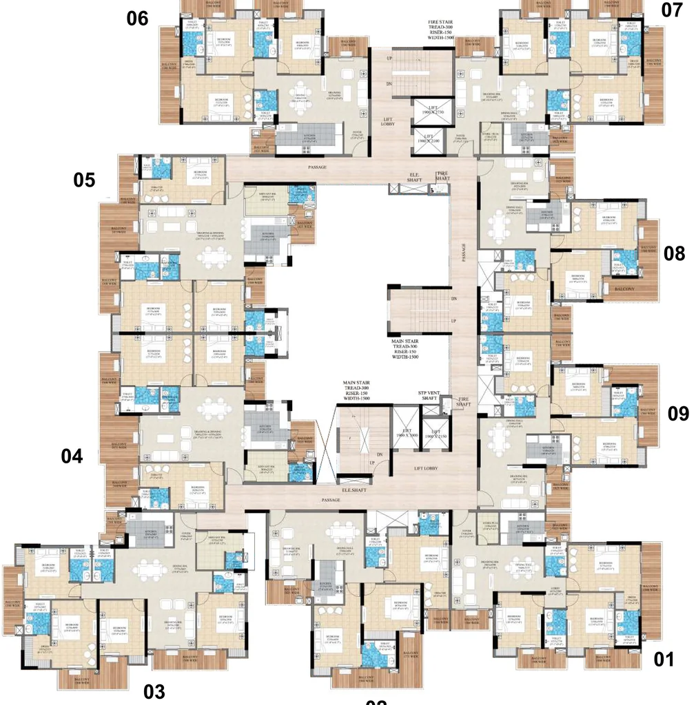 Floor Plan of Ved Zenith Vista in Vrindavan Yojna, Lucknow - Image 400963
