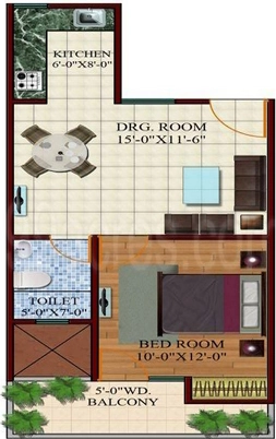 1 BHK Flat in Soundarya Signature Tower C in Govindpuram, Ghaziabad - Image 917096