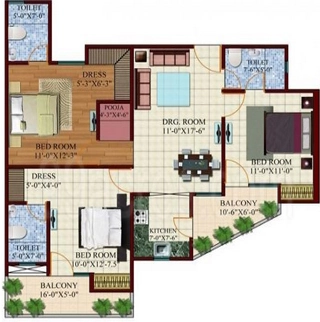3 BHK Flat in Soundarya Signature Tower C in Govindpuram, Ghaziabad - Image 917098
