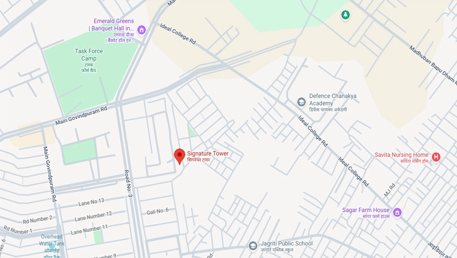 Location of Soundarya Signature Tower C in Govindpuram, Ghaziabad - Image 400856