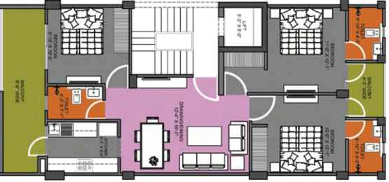 3 BHK Flat in M2K Olive Green Floors in Sector 104, Gurgaon - Image 917336