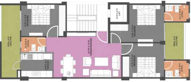 3 BHK Flat in M2K Olive Green Floors in Sector 104, Gurgaon - Image 917337