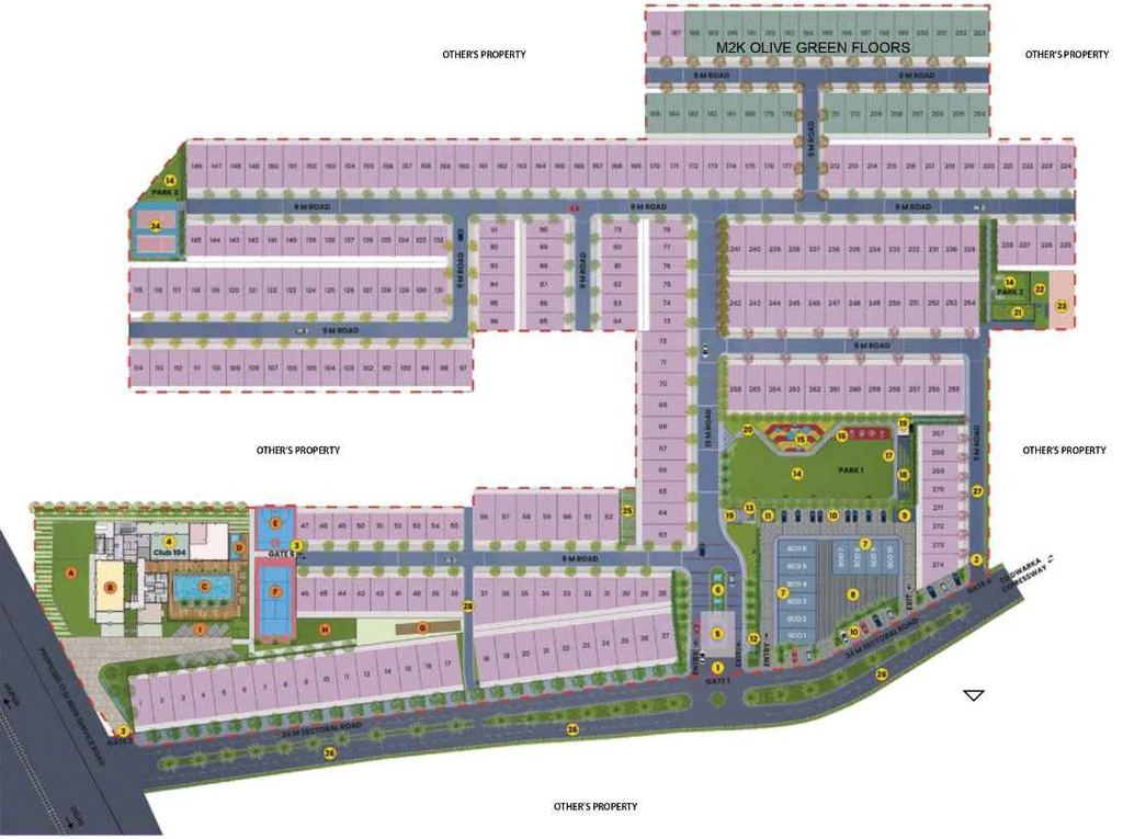 Master Plan of M2K Olive Green Floors in Sector 104, Gurgaon - Image 401520