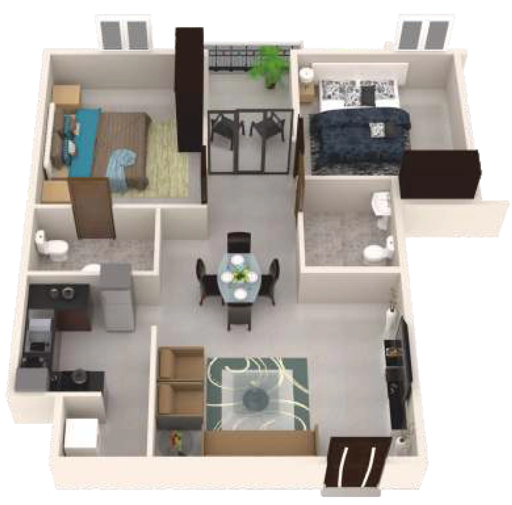 2 BHK Flat in Purnima Platina in Kasavanhalli, Bangalore - Image 917141