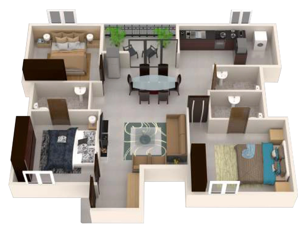 3 BHK Flat in Purnima Platina in Kasavanhalli, Bangalore - Image 917142
