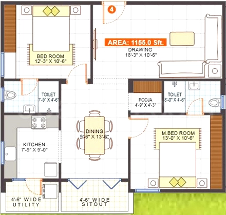 2 BHK Flat in SLN Meadows in Kaggalipura, Bangalore - Image 917154