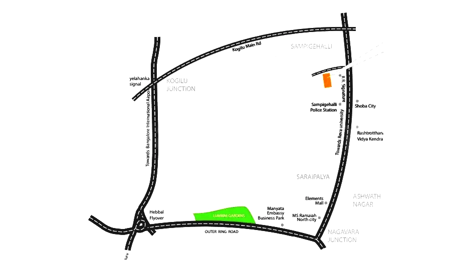 Location of SLN Meadows in Kaggalipura, Bangalore - Image 400969