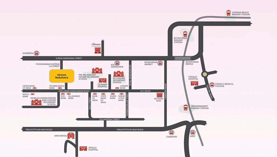 Location of iDream Nakshatra in Tondiarpet, Chennai - Image 400986