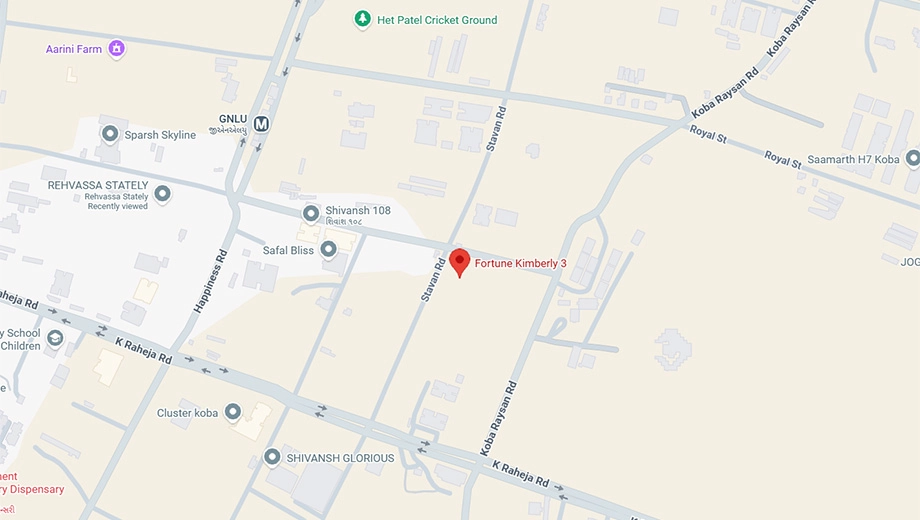 Location of Fortune Kimberly 3 in Koba, Gandhinagar - Image 401013
