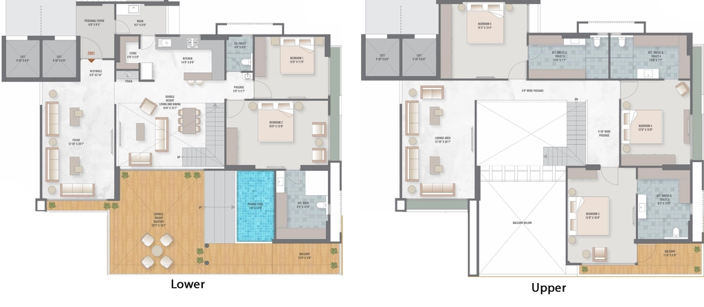 5 BHK Duplex in The Linea in Kudasan, Gandhinagar - Image 917183
