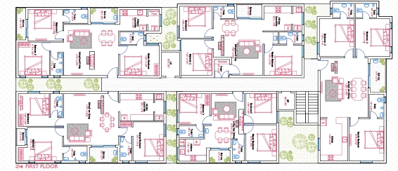 Floor Plan of Aanirudh Vasantham in Nanganallur, Chennai - Image 401047