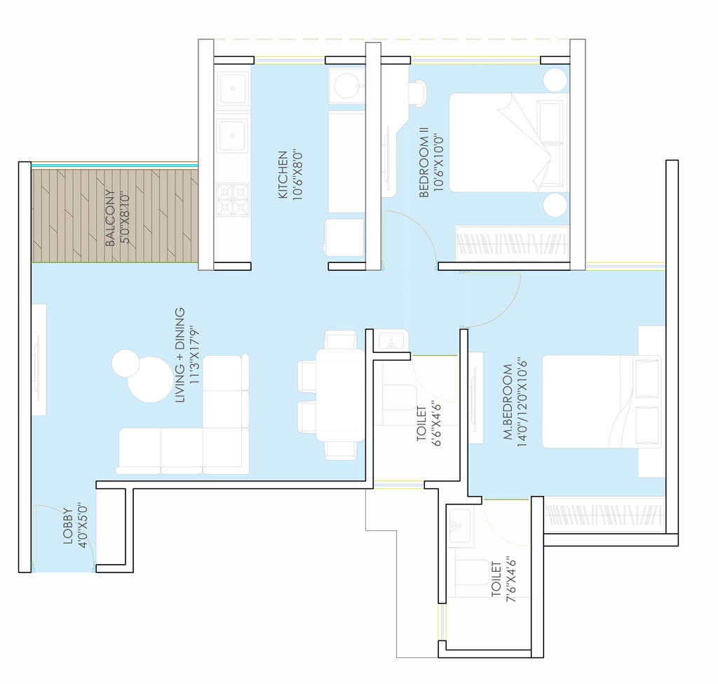 2 BHK Flat in Urway Mangalam Aikyam in Ravet, Pune - Image 917846