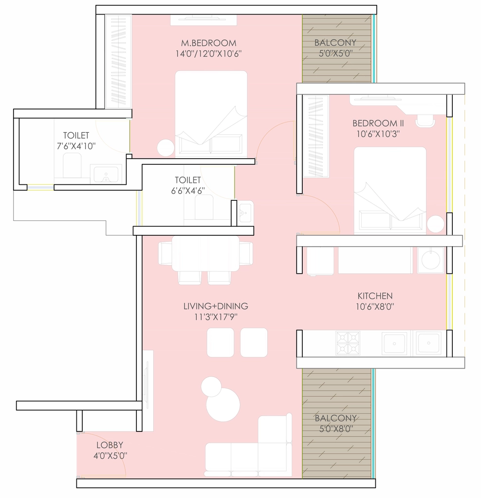 2 BHK Flat in Urway Mangalam Aikyam in Ravet, Pune - Image 917847
