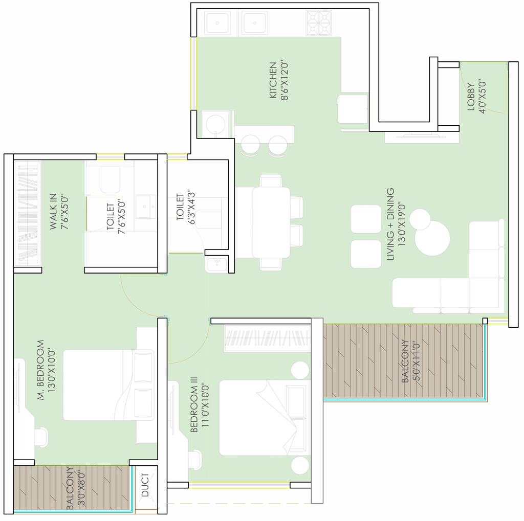 2 BHK Flat in Urway Mangalam Aikyam in Ravet, Pune - Image 917849