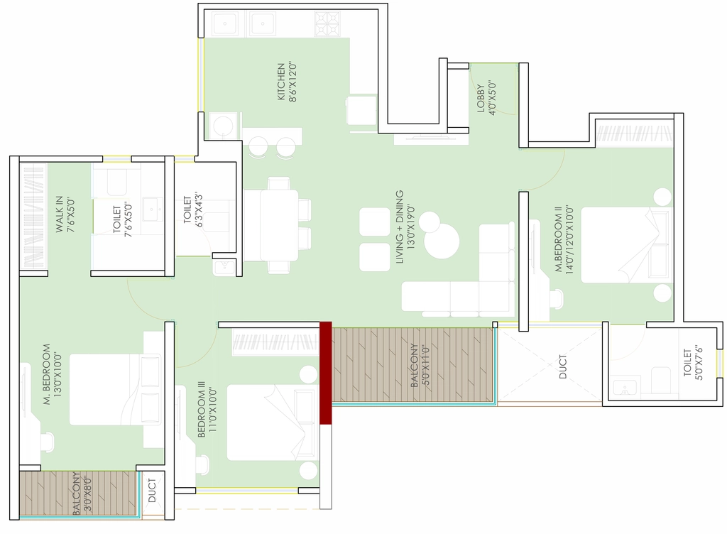 3 BHK Flat in Urway Mangalam Aikyam in Ravet, Pune - Image 917850