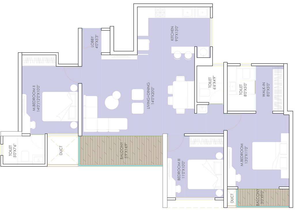 3 BHK Flat in Urway Mangalam Aikyam in Ravet, Pune - Image 917851