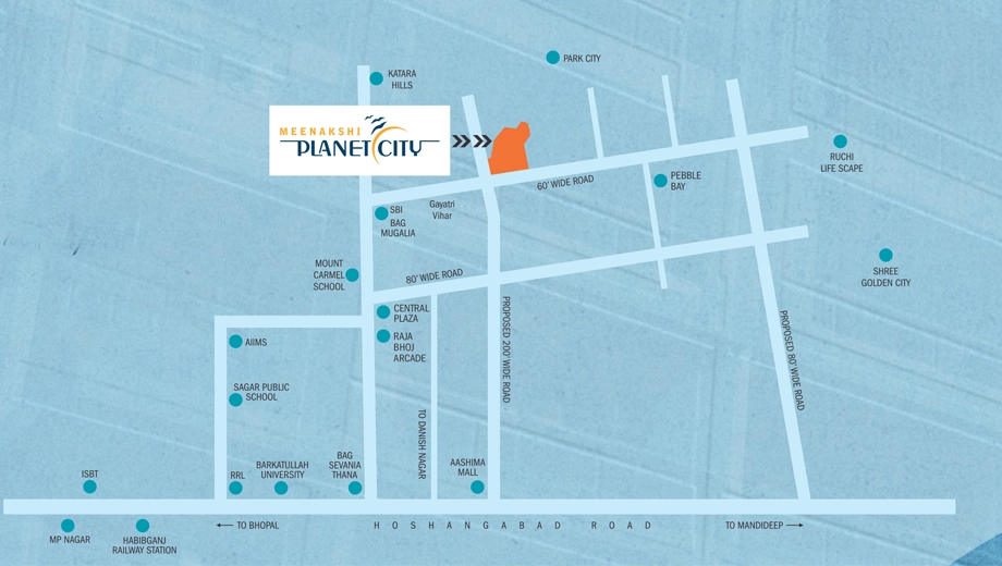 Location of Meenakshi Planet City - Image 408070