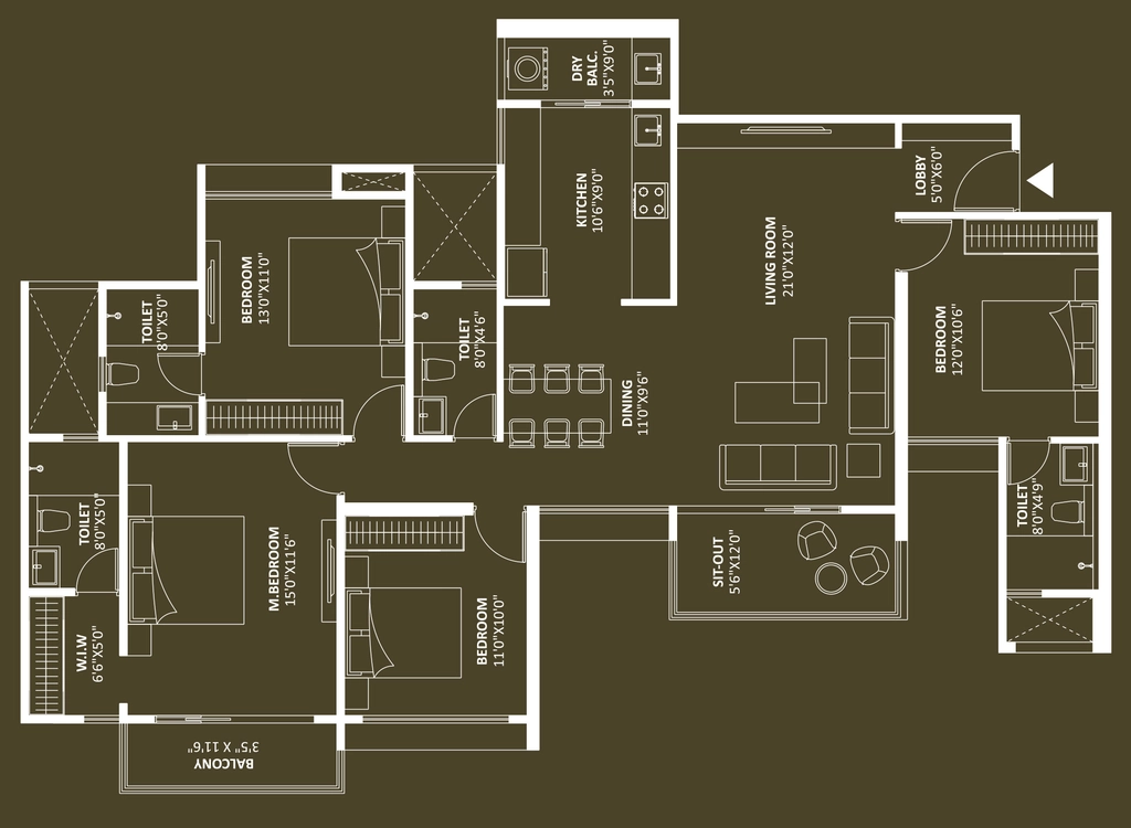 4 BHK Flat in Saheel Luxton in Wakad, Pune - Image 917594