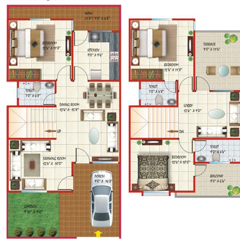 3 BHK Duplex in JD Kasturi Homes in Bagmugaliya, Bhopal - Image 920258