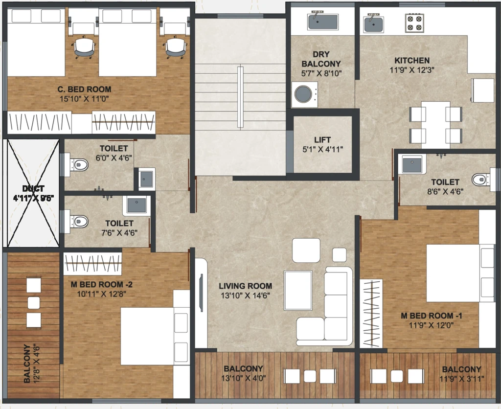 3 BHK Flat in Grand Legacy in Baner, Pune - Image 917561
