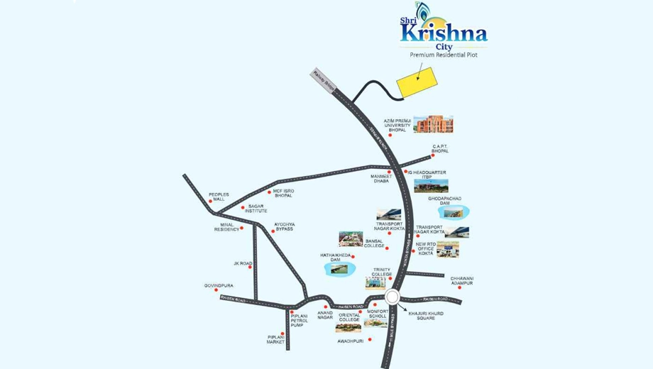 Location of Harikripa Shri Krishna City - Image 408053