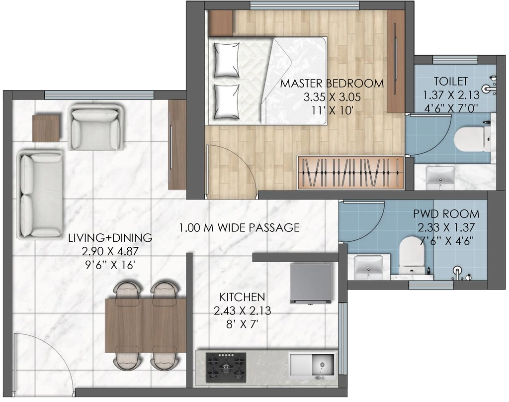 1 BHK Flat in Tescongreen 311 East in Chembur West, Mumbai - Image 917214