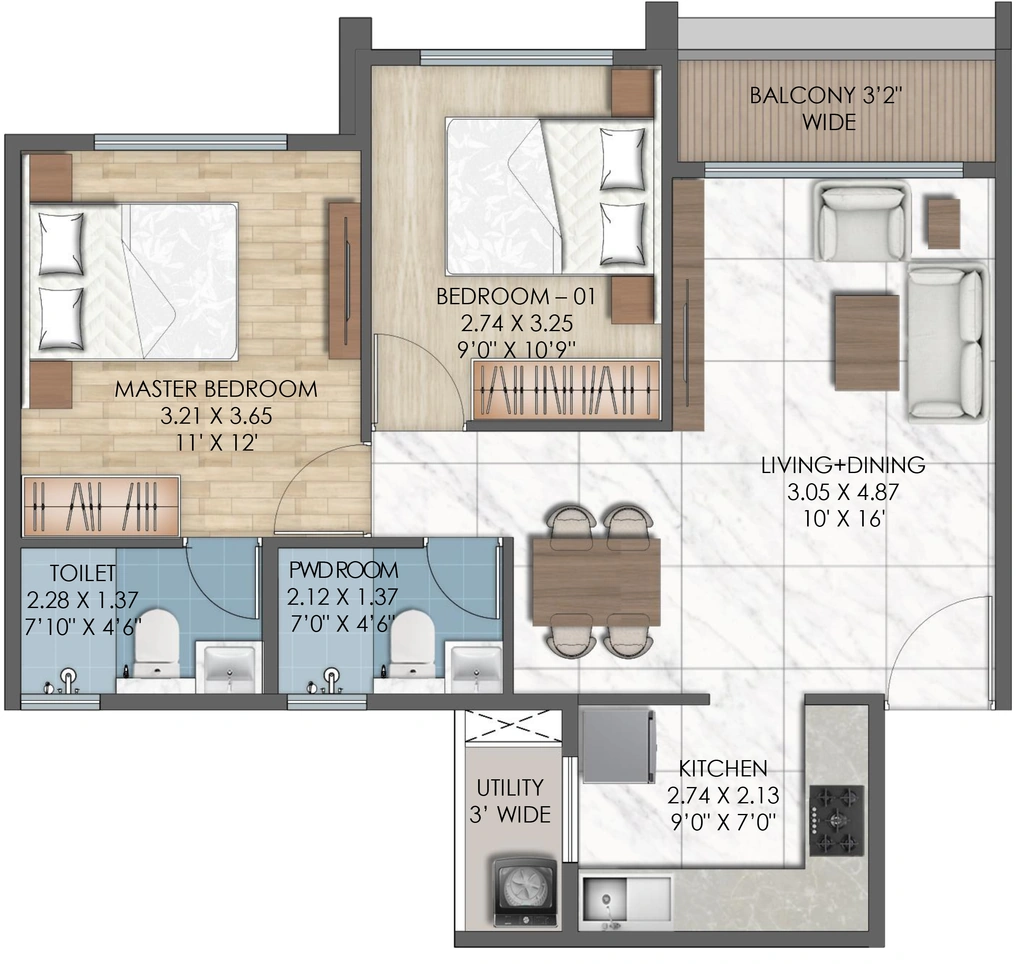 2 BHK Flat in Tescongreen 311 East in Chembur West, Mumbai - Image 917217