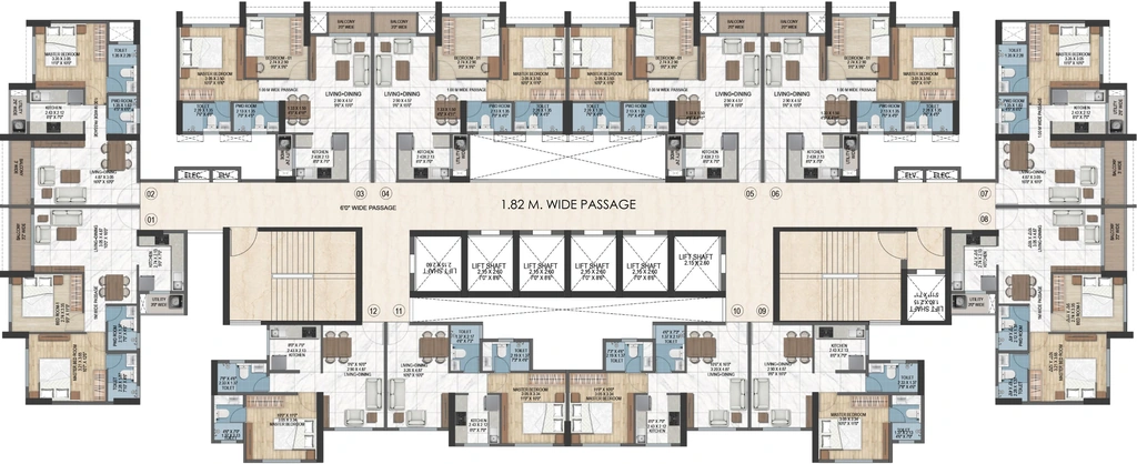Floor Plan of Tescongreen 311 East in Chembur West, Mumbai - Image 401112