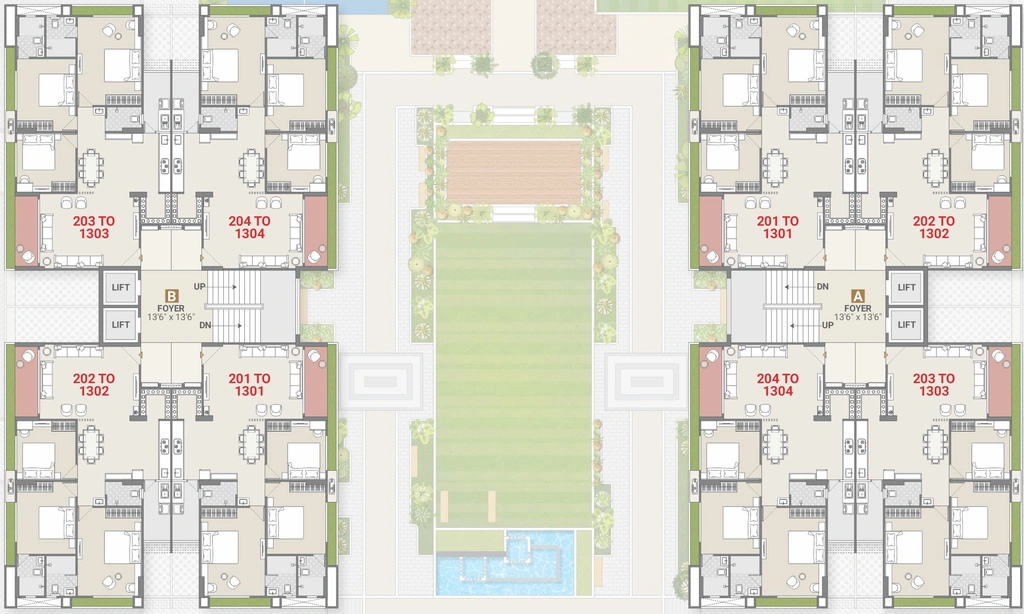 Floor Plan of Aarambh Regal in Raysan, Gandhinagar - Image 401138