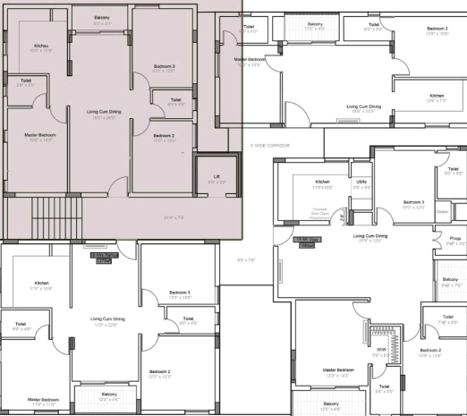 Floor Plan of Aanirudh Annapoorna Kamakshi in Koyambedu, Chennai - Image 401147