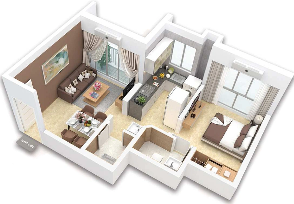 1 BHK Flat in Atlanta Avadh in Ulhasnagar, Thane - Image 917223