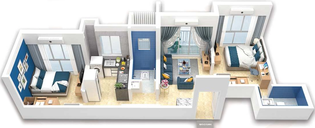 2 BHK Flat in Atlanta Avadh in Ulhasnagar, Thane - Image 917224
