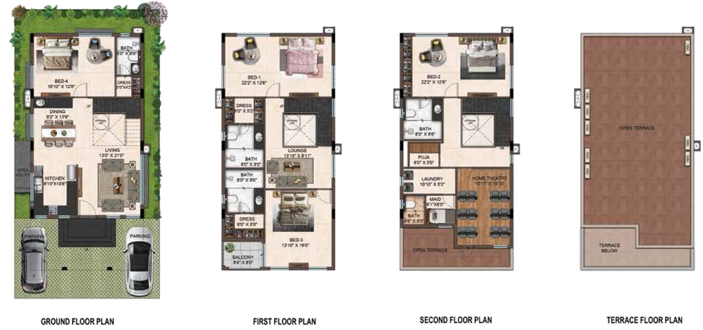 4 BHK House/Villa in Casagrand Sierra in Dundigal, Hyderabad - Image 917232