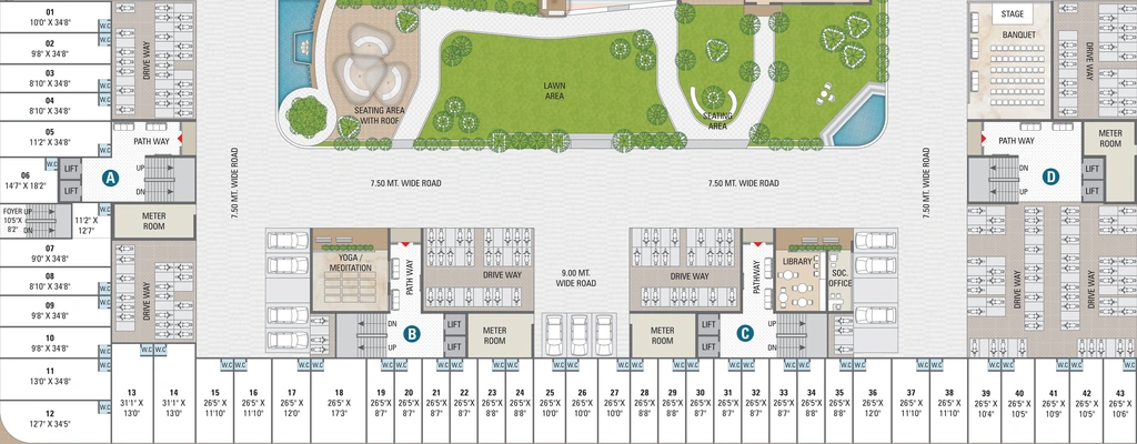 Floor Plan of Commercial Revanta Fortune 2 in Raysan, Gandhinagar - Image 401209