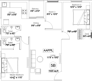 2 BHK Flat in Aanirudh Shree Palace in Nanganallur, Chennai - Image 917250