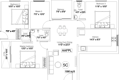 2 BHK Flat in Aanirudh Shree Palace in Nanganallur, Chennai - Image 917251