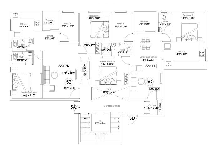 Floor Plan of Aanirudh Shree Palace in Nanganallur, Chennai - Image 401214