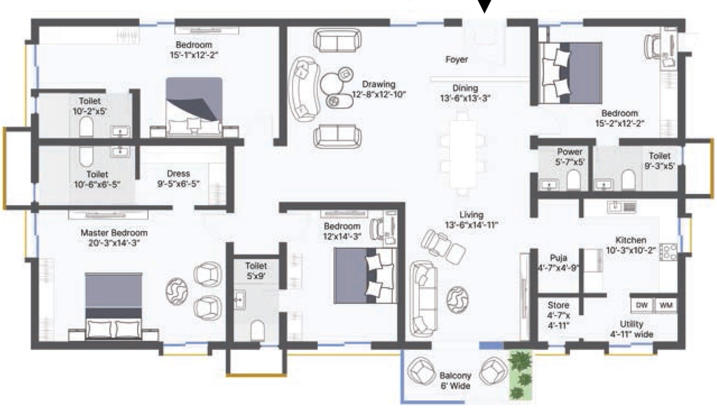 4 BHK Flat in CSR Ashvattha in Uppal, Hyderabad - Image 917258