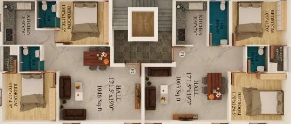 Floor Plan of SK Ayla in Ambattur, Chennai - Image 401247