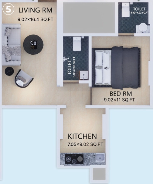 1 BHK Flat in Advent Joy Pragati in Andheri East, Mumbai - Image 917261