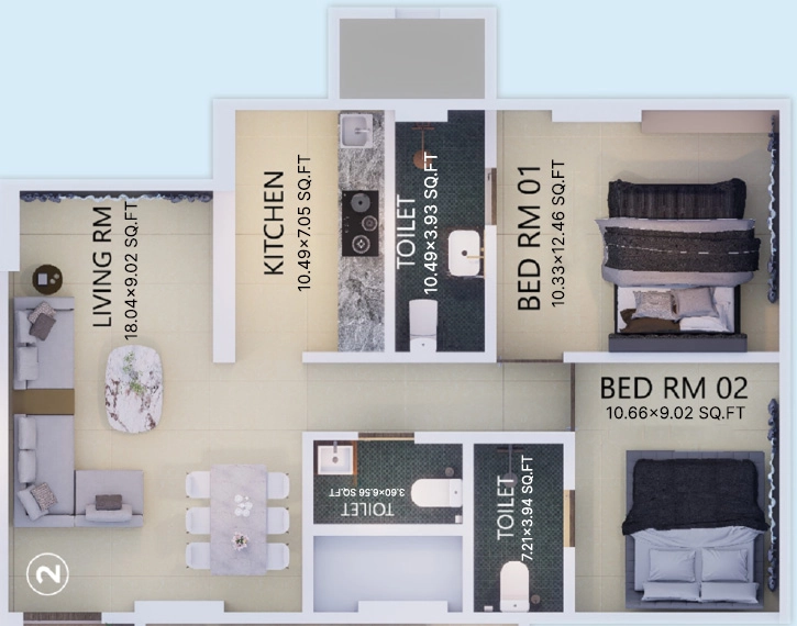 2 BHK Flat in Advent Joy Pragati in Andheri East, Mumbai - Image 917263