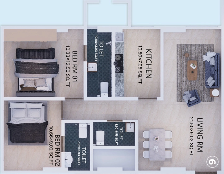 2 BHK Flat in Advent Joy Pragati in Andheri East, Mumbai - Image 917264