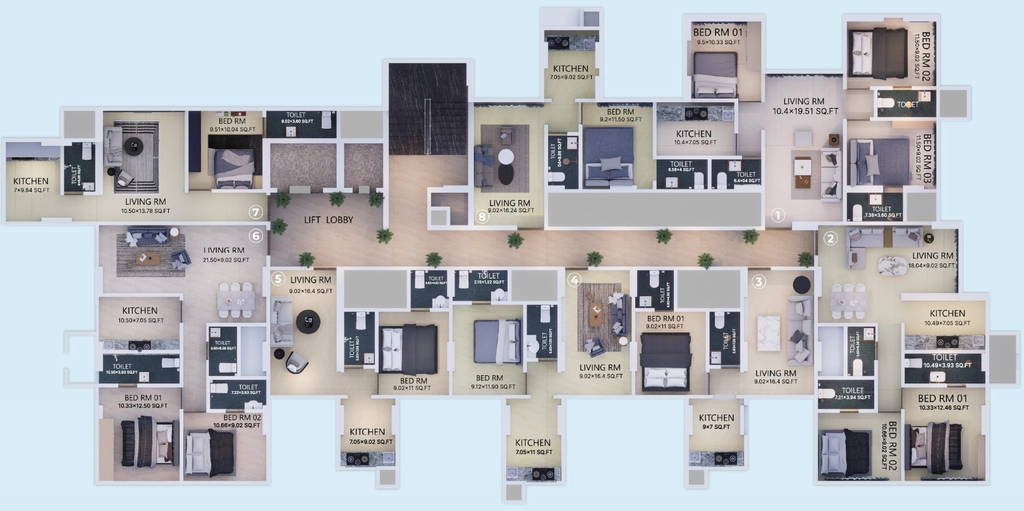 Floor Plan of Advent Joy Pragati in Andheri East, Mumbai - Image 401257