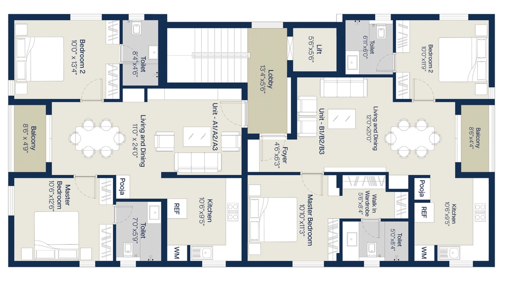 Floor Plan of IOTC Real Asset India Agaram in Koyambedu, Chennai - Image 401281