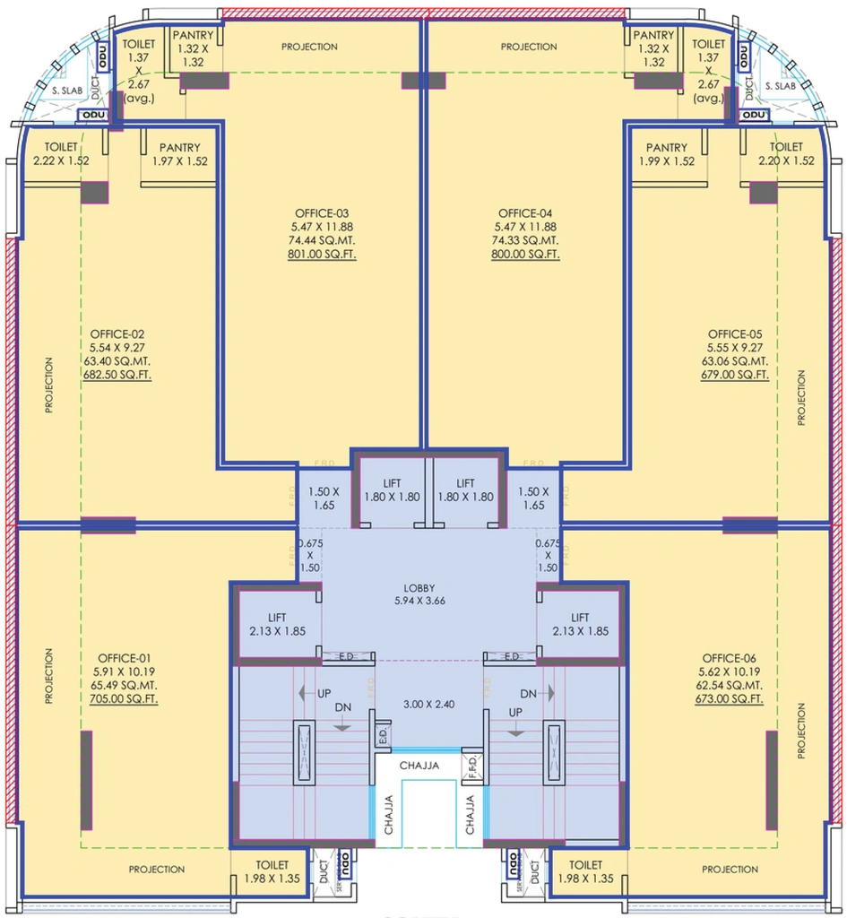 Floor Plan of Nexsa Capital in Andheri East, Mumbai - Image 401291