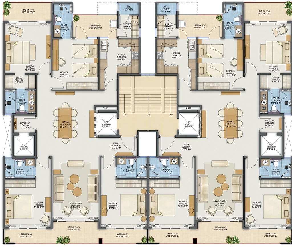 Floor Plan of Adani Samsara Ivana in Sector 63, Gurgaon - Image 401324