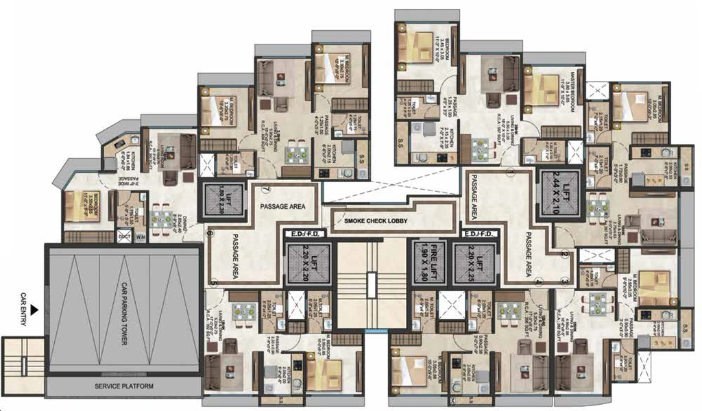 Floor Plan of Stans Arize in Jogeshwari East, Mumbai - Image 401362